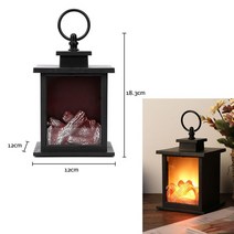 불멍 무드등 LED 간접조명 취침등 집들이선물 D2 LED 불꽃 야간 조명 벽난로 랜턴 램프 휴대용 레트로 크, 01 A