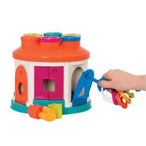 4세 열쇠있는 도형끼우기 하우스장난감 완구 도형넣기 아기완구 맞추기교구 도형완구 교구장난감