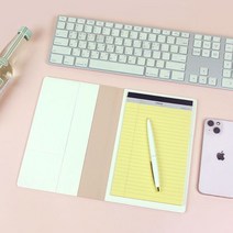 가죽메모패드 A5멀티포켓 미팅 회의 수업 휴대기록패드, 블랙
