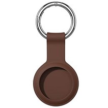일본정품 wakarigo for airtag 보호 커버 위치 추적기 카라비너 ​​포함 충격 방지 방수 편리 여행 충격 방지 경량 소형(황갈색)
