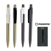 막세마 무드메탈 고급 볼펜 선물세트 1P Made in Italy, 골드/화이트+포장