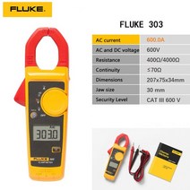 클램프미터 후크메타 전기테스터기 Fluke 302 303305 디지털 lcd 휴대용 멀티 유형 범용 전류계 acdc 전압, 플루크 303