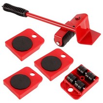 무거운 의무 가구 기중기 수송 발동기 기중 장치 슬라이드 바퀴 쉬운 가구 발동기 도구 세트 바퀴 롤러 바 손 도구, 150kg