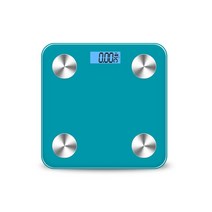 키즈 디지털 디스플레이 스마트 체중계 아파트 강화 유리 방수 지방 무게 측정 장치 블루투스 호환 저울, 03 Blue Battery Type, 한개옵션1