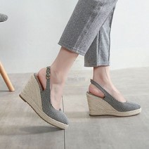 여름 신발 여성 웨지 샌들 레트로 에스닉 여성 샌들 편안한 젊은 숙녀 신발 웨지 힐 10cm A3539
