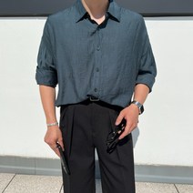 이브컴퍼니 남성 안구겨지는 오버핏 긴팔 셔츠 (5color) (4333-1)