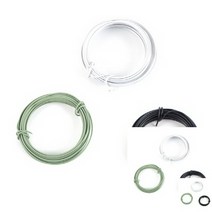 TWKL 원예 공예용 분재 철사 10M, 흰색, 1개