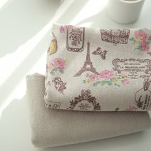 퀼트가게대폭 10수 워싱 린넨원단 빈티지 네츄럴 4종류 천 원단, 뉴스페이퍼