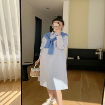 수원 임부복 임산부 원피스 레이스 롱 루즈핏 펀칭 빅 자수 맥시 키작은 오피스 봄 셔츠