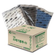 배접 100L 300매 비닐 봉투 쓰레기 분리수거 재활용, 반투명