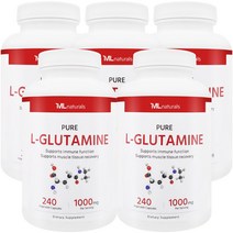 [미국빠른직구] 마이라이프 내추럴스 L-글루타민 1000mg 240정 5병