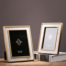 대리석사이드테이블 아메카지스타일 가볍게 사치한 팬시액자 A스윙 6인치 7인치 포토 퀄리티 모델 하우스 2667312044, 7인치 (하나 액자 )