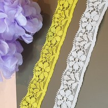 dklace 스판레이스모음 / 레이스 523 폭 2.5cm 자가드, 노랑