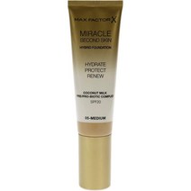 Max Factor 맥스 팩터 미라클 세컨드 스킨 하이브리드 파운데이션 SPF 20 05 Medium 30ml