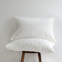 white sugar shirring 화이트 셔링 베개커버 2Set 리본 베개커버 시어서커