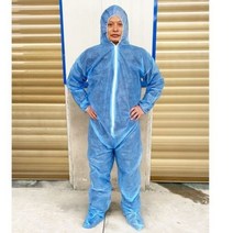 클린복 방진복 방역복 위생복 반도체 제전복 노가다작업복 보호복 방호복, G_블루 후드, L