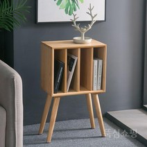 원목 LP 장 CD DVD 잡지 꽂이 책장 LP 수납장 미니 장식장 협탁 테이블, 원목(45x28x76), 로그 색상(45x28x76)