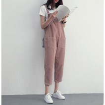 기모점프슈트 골덴점프슈트 겨울점프수트 멜빵바지 코듀로이원피스 코듀로이오버롤 코듀로이점프수트 니트점프수트 벨벳점프수트 66 2021 가을 루즈핏 날씬해 보이는 감령 캐주얼