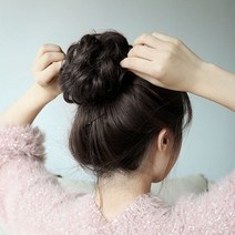 올림머리 곱창가발 밴드 8p초코브라운
