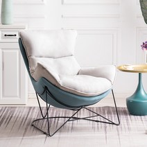 안락 의자 싱글 쇼파 편안한 독서용 체어 미니멀 거실, A 더치 오렌지