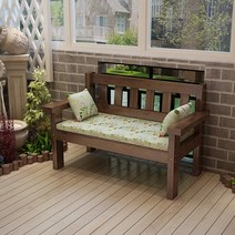 나무 흰색 벤치 소파 의자 발코니 레저 골동품 등받이 의자, 기타 비고 필요 기본 브라운, 1개