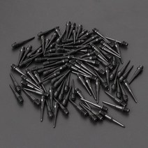 100pcs 2BA 그루브 튼튼한 나일론 소프트 팁 다트 포인트 바늘 전자 다트 세트, 검은 색