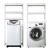 아트박스/스피드랙 스피드랙 건조기 세탁기 선반 3단 900 x 700 x 2400, 블랙, 9mm 양면코팅