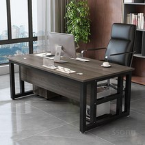사장님책상 임원책상 고급 임원용 대표책상 중역용 ceo 대표이사, C. 160x60cm 싱글 테이블 블랙 선반