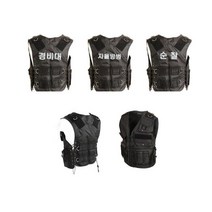 보안요원 순찰 경비 방범 조끼 블랙 작업 야간밴드, XXL