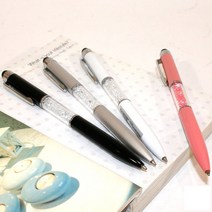 비즈 스마트폰 터치 볼펜/터치펜 검정펜 필기구, 랜덤