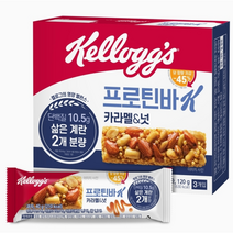 켈로그 프로틴바K 카라멜&넛 (120G) 식물성 단백질 저당 고단백질 간식, 1개