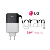 LG정품 PD 65W USB-C 2021그램 어댑터 충전기 ADT-65FSU-D03-EPK, 화이트