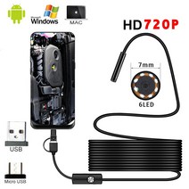 1M 1.5M 2M 3.5M 5M 미니 5.5mm 내시경 720P 360 카메라 안드로이드 휴대 전화에 대한 방수 휴대용 검사 내, 01 100cm