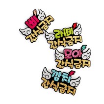 더제이핸즈 반려동물 번개날개 [2글자][이름+간식금지] 강아지 네임핀, 1개, 그린+이름2글자+M(10CM)+브로치