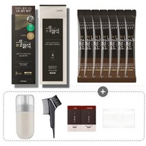 시즌2 씨드비 물염색 저자극 새치 커버 염색약 7회분+염색 키트 씨비드, 내추럴블랙