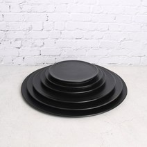 CRAART 블랙 호텔웨어 원형 평접시 6size, 6인치