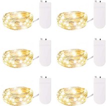 펜션 카페 마당 야외 실외 조명 6Pcs 2M 3M 5M 구리 와이어 LED 문자열 조명 휴일 크리스마스 트리 웨딩 파티 장식 램프에 대 한 요정 갈 랜드, 01 1M 10 LEDS, 06 웜 화이트