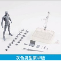 인체 근육 신체 드로잉모형 관절 인형 바디 피규어, SHF 그레이 남성 + 1개