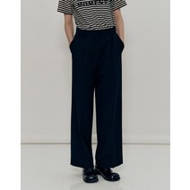 22SS [WEHOURS]블랙 턱장식 울 팬츠 HSPA2BH70BK