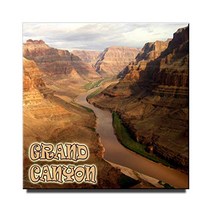 Grand Canyon National Park square fridge magnet Arizona travel souvenir, 1