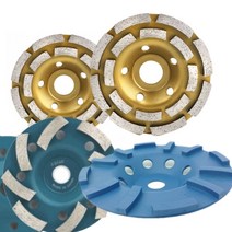 평컵플러스 4인치 그라인더날 콘크리트 연마석 평탄작업 다이아몬드 4 5 7인치, 4인치 더블컵플러스, 1개