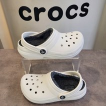 크록스 클래식 라인드 클로그 키즈!! 화이트!! 방한화!! 207010-10M