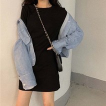 부드러운 파스텔컬러 베이직 코디 심플 무지 원피스