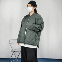 경량패딩 깔깔이 보아 안감 퀄팅 누빔 패딩 점퍼 L XL