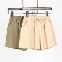 셀러허브 여성패션 [오노마] ONM 캐주얼 린넨 숏팬츠 여름 홈웨어 통넓은 밴딩 반바지