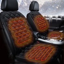 톨른 패턴 스웨이드 열선시트 커버 12V 운전석용