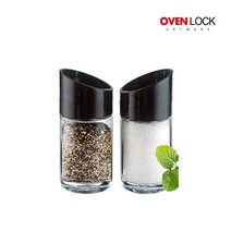 오븐락 글라스 원형 미니 양념통 2P 세트 100ml 유리 양념병 조미료통 후추통 소금통 양념용기, 글라스 원형 미니 양념통 2P세트(100ml), 2개