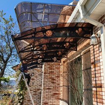 캐노픽스 1870x8200 테라스 파고라 주차장 무인택배함 렉산 자재 비가림 차양 설치, 브라운, 그레이, 은백색(기본색상)