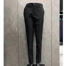 리버클래시 22F/W 블랙 슬림핏 허리 밴딩 스판 슬랙스 (LIW23971)