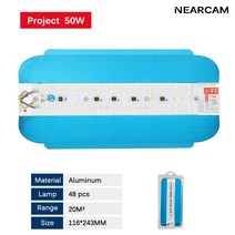 NEARCAMled 요오드 텅스텐 조명 하이라이트 방수 야외 LED 시장 투광 50W, 01 50WXS
